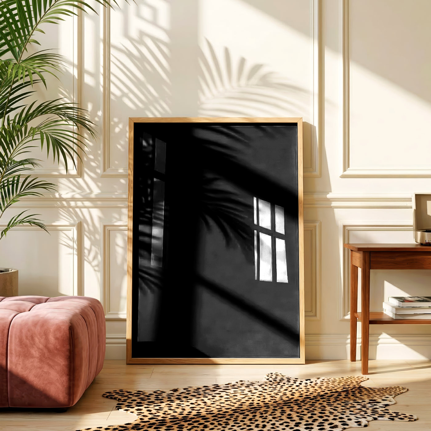 Panelled hallway mockup template
