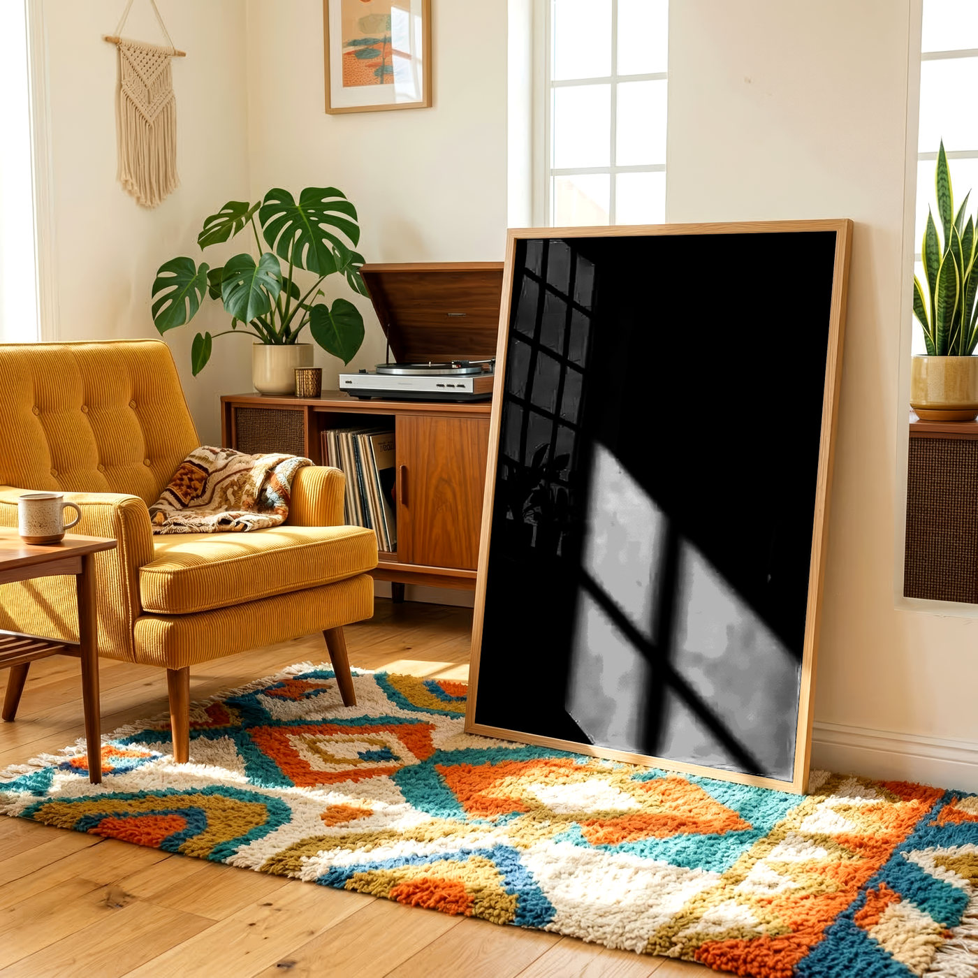Vinyl corner mockup template